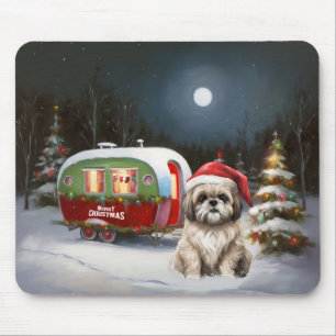 Winter Havanese Caravan Weihnachtsabenteuer Mousepad