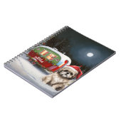 Winter Havanese Caravan Weihnachtsabenteuer Notizblock (Linke Seite)