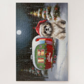 Winter Havanese Caravan Weihnachtsabenteuer Puzzle (Vertikal)