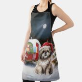 Winter Havanese Caravan Weihnachtsabenteuer Schürze (InSitu)