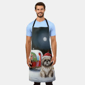 Winter Havanese Caravan Weihnachtsabenteuer Schürze (Getragen)