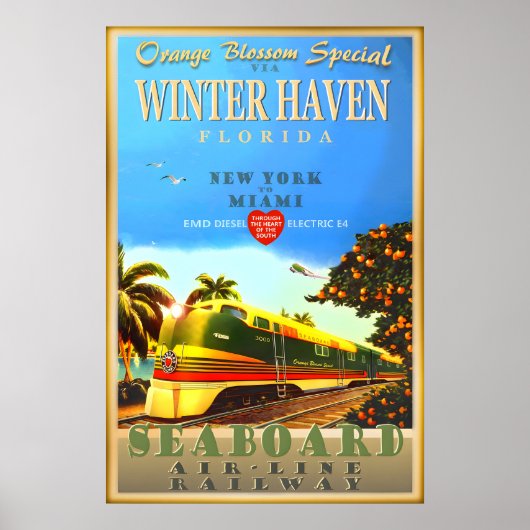 Winter Haven Florida Orange Blossom Special Zug Poster (Vorne)