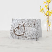 Winter Heart Beileid Karte (Gelbe Blume)