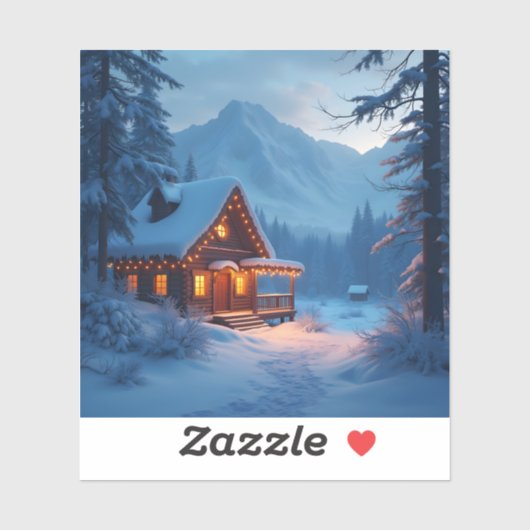 Winter Hearth - Square Vinyl Aufkleber (Blatt)