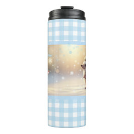 Winter Hedgehog Mug – Cute Snowflake  Thermosbecher