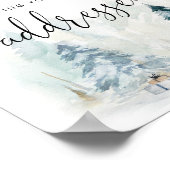 Winter helfen der Mama, einen Umschlag zu adressie Poster (Ecke)