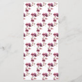 Winter Hellebore Floral Burgundy Wedding Menu Menükarte (Rückseite)