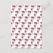 Winter Hellebore Floral Burgundy Wedding Reception Begleitkarte (Rückseite)