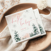 Winter Hello Baby Napkins, Babydusche Serviette