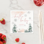 Winter Hello Baby Napkins, Babydusche Serviette (Beispiel)