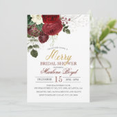 Winter Herbst Holiday Bridal Dusche Einladung (Stehend Vorderseite)