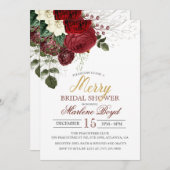 Winter Herbst Holiday Bridal Dusche Einladung (Vorne/Hinten)