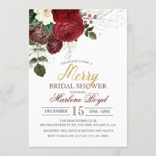 Winter Herbst Holiday Bridal Dusche Einladung