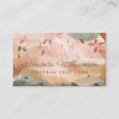 Winter-Herbstbaumzweig mit abstrakter Wasserfarbe Visitenkarte (Vorderseite)