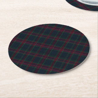 Winter Heritage Tartan | Lodge Diamond Runder Pappuntersetzer