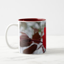 Winter-Herz-Tasse Zweifarbige Tasse