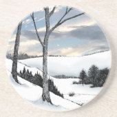 Winter Hillside Getränkeuntersetzer (Vorne)