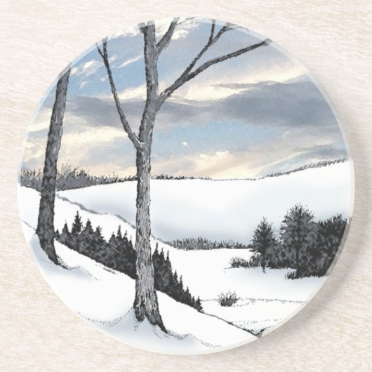 Winter Hillside Getränkeuntersetzer (Vorne)