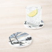 Winter Hillside Getränkeuntersetzer (Seite)