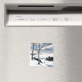 Winter Hillside Magnet (In Situ (Geschirrspüler))