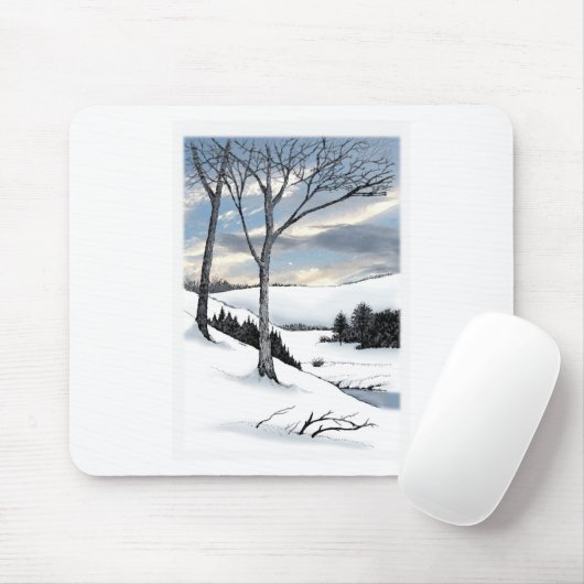 Winter Hillside Mousepad (Mit Mouse)