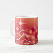 Winter Hintergrund mit Weihnachtsbaum Kaffeetasse (Vorderseite Links)