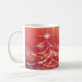 Winter Hintergrund mit Weihnachtsbaum Kaffeetasse (Links)