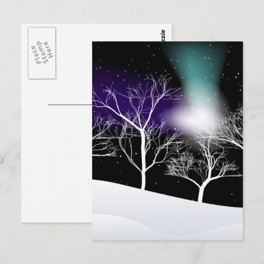 Winter Hintergrund Postkarte (Vorne/Hinten)