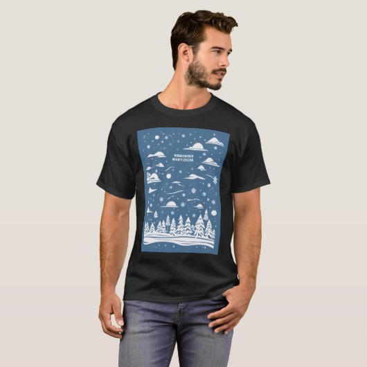 Winter Hintergrund T-Shirt (Vorne ganz)