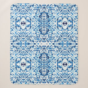 Winter Hintergrund. Wasserfarbe Handgemalt Blau In Sherpadecke