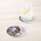 Winter-Hirsch Getränkeuntersetzer (Seite)