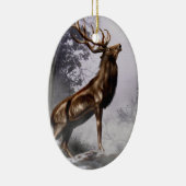 Winter-Hirsch Keramikornament (Rechts)