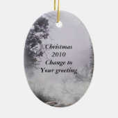 Winter-Hirsch Keramikornament (Hinten)