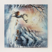 Winter-Hirsch-Puzzle Puzzle (Horizontal)