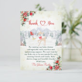 Winter Hirsch Weihnachtsschneeflocke Kinderdusche Dankeskarte (Stehend Vorderseite)