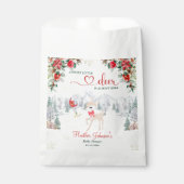 Winter Hirsch Weihnachtsschneeflocke Kinderdusche Geschenktütchen (Vorderseite)