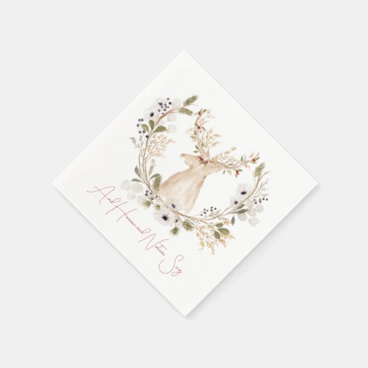 Winter-Hirschreath Serviette (Ecke)