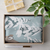 Winter-Hirschurlaub | Weihnachtszettel Seidenpapier (Geschenk)