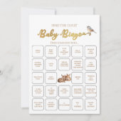 Winter Hirschwald findet das Baby-Bingo-Spiel Einladung (Vorderseite)