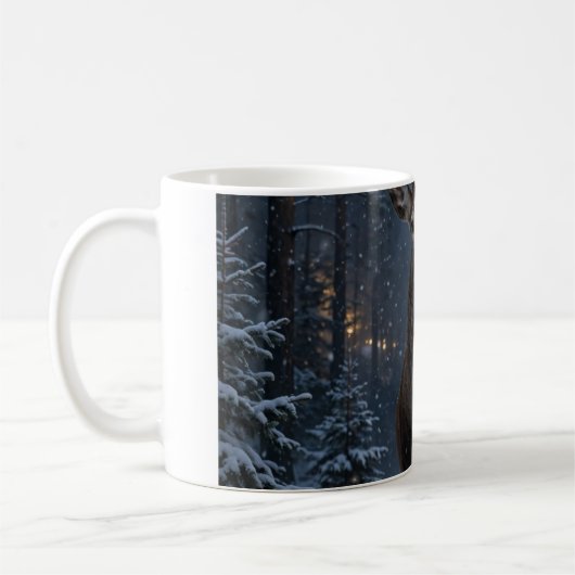 Winter-Hirschwald-Kaffeetasse Kaffeetasse (Links)