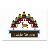 Winter-Hirschwald-Tischnummer Tischnummer (Rückseite)