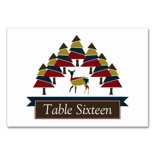 Winter-Hirschwald-Tischnummer Tischnummer (Vorderseite)