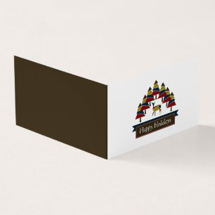 Winter Hirschwald, Weihnachtskarte für das Foto Visitenkarten