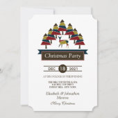 Winter-Hirschwald Weihnachtszeit-Party Einladung (Vorderseite)