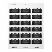 Winter Hochzeit Adresse Snowflake Dekoration Schwa Adressaufkleber (Vorne)