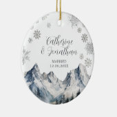 Winter Hochzeit Berg Ornament Geschenk Schneeflock (Rechts)