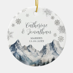 Winter Hochzeit Berg Ornament Geschenk Schneeflock