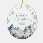 Winter Hochzeit Berg Ornament Geschenk Schneeflock (Links)