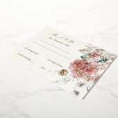 Winter Hochzeit - Blumen 2 Folieneinladung (Gedreht)