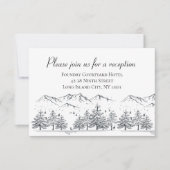 Winter Hochzeit Empfang Bäume Natur Einladung (Vorderseite)